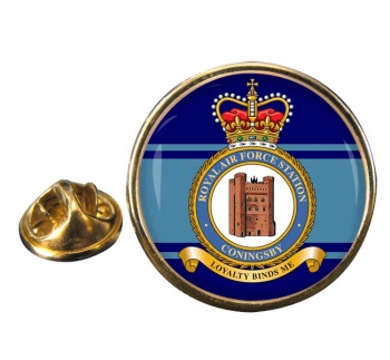 RAF Station Coningsby Round Pin Badge