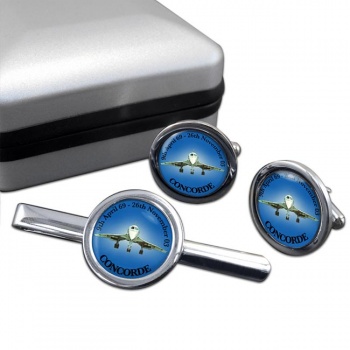 Concorde Cufflink and Tie Clip Set