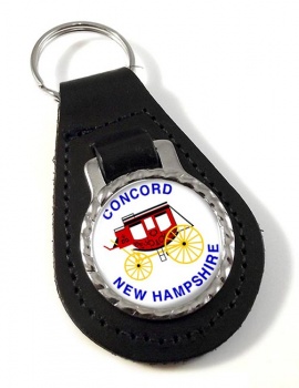 Concord NH Leather Key Fob