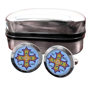 Coptic Cross Round Cufflinks