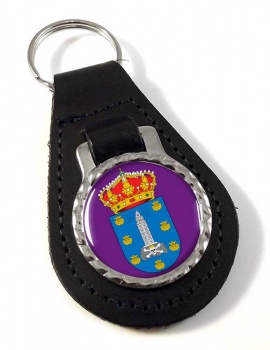 A Coruna (Spain) Leather Key Fob