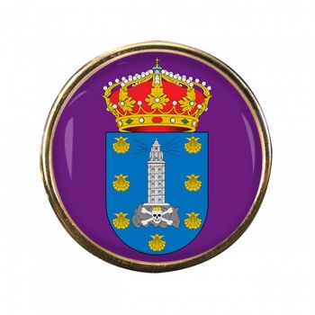 A Coruna (Spain) Round Pin Badge