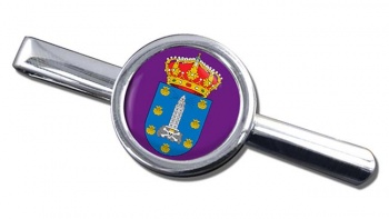 A Coruna (Spain) Round Tie Clip
