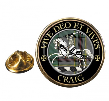 Craig Latin Scottish Clan Round Pin Badge