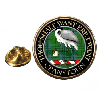 Cranstoun Scottish Clan Round Pin Badge