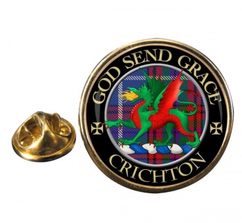 Crichton Scottish Clan Round Pin Badge