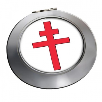 Cross of Lorraine Chrome Mirror