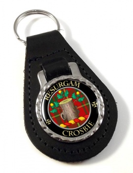 Crosbie Scottish Clan Leather Key Fob