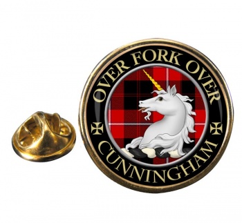 Cunningham Scottish Clan Round Pin Badge