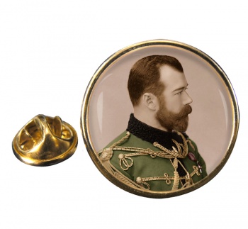 Czar Nicholas II of Russia Round Pin Badge