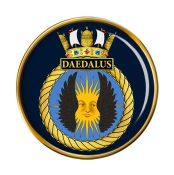 HMS Daedalus (Royal Navy) Round Pin Badge