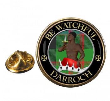 Darroch Scottish Clan Round Pin Badge