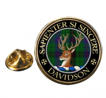 Davidson Scottish Clan Round Pin Badge