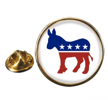 Democrats Round Pin Badge