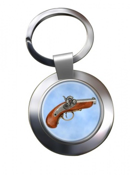 Derringer Baby Pistol Chrome Key Ring