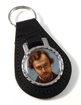 Dante Gabriel Rossetti Leather Key Fob