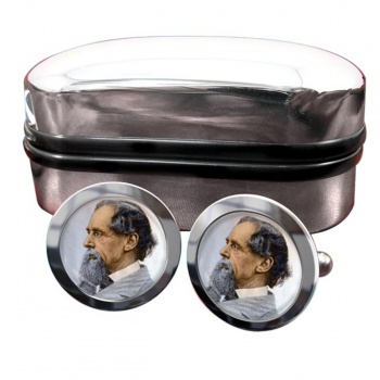 Charles Dickens Round Cufflinks
