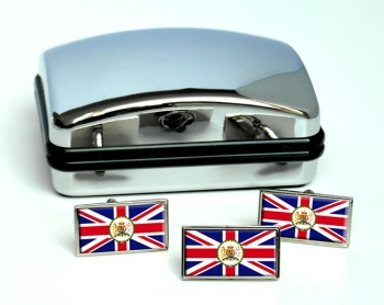 Diplomatic Officer Flag Cufflink and Tie Pin Set