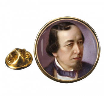 Benjamin Disraeli Round Pin Badge