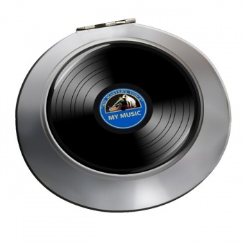 DJ Record Blue Label Chrome Mirror