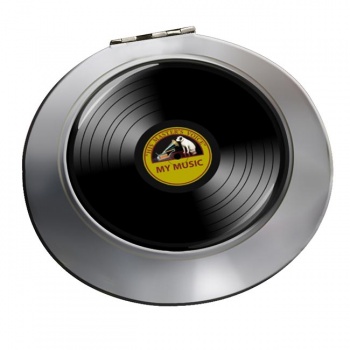 DJ Record Gold Label Chrome Mirror