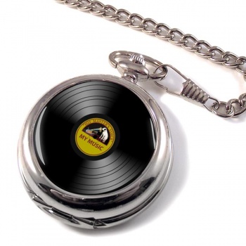 DJ Record Gold Label Pocket Watch