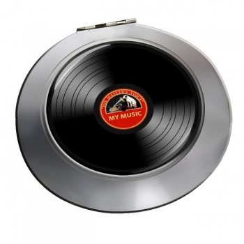 DJ Record Red Label Chrome Mirror