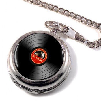 DJ Record Red Label Pocket Watch