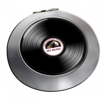 DJ Record White Label Chrome Mirror