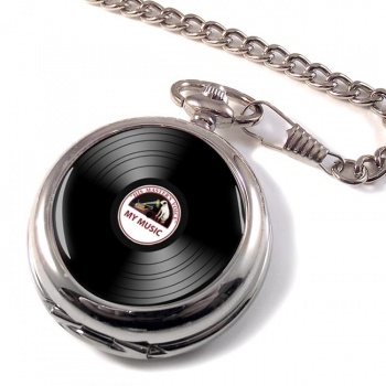 DJ Record White Label Pocket Watch