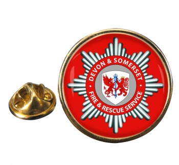 Devon and Somerset Fire and Rescue Service Round Pin Badge