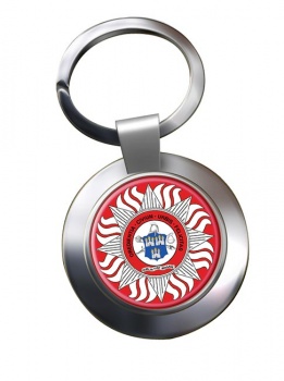 Dublin Fire Brigade Chrome Key Ring