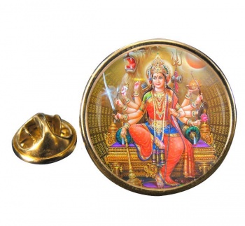 Durga Round Pin Badge