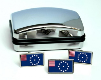 Easton PA Flag Cufflink and Tie Pin Set