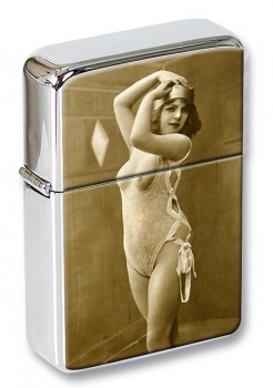 Edwardian Sepia Pin-up Flip Top Lighter