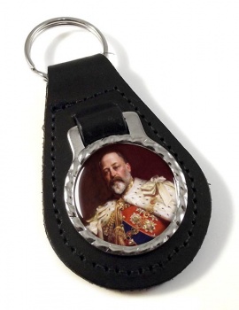 King Edward VII of Great Britain Leather Key Fob