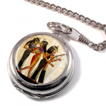 Ancient Egyptian Musicians Pocket Watch