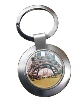 Tour Eiffel Paris Chrome Key Ring