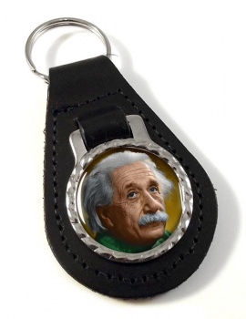 Albert Einstein Leather Key Fob