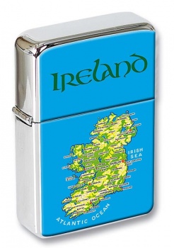 Ireland Map Flip Top Lighter