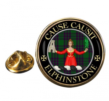 Elphinstone Scottish Clan Round Pin Badge