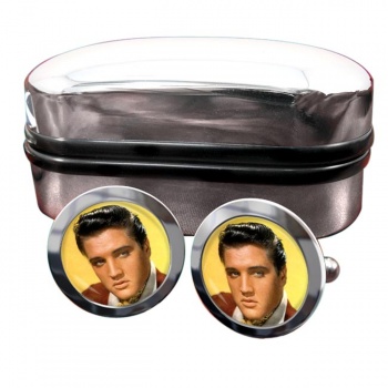 Elvis Round Cufflinks