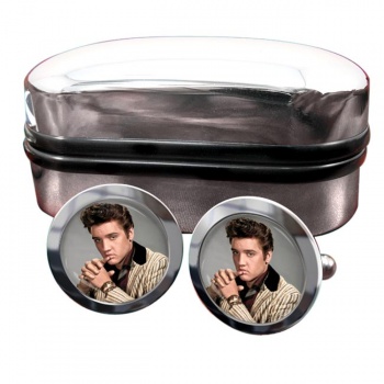 Elvis Aaron Presley Round Cufflinks