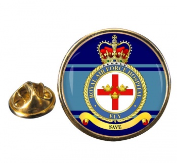 RAF Station Ely Round Pin Badge