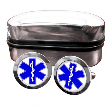 EMS Star of Life Round Cufflinks