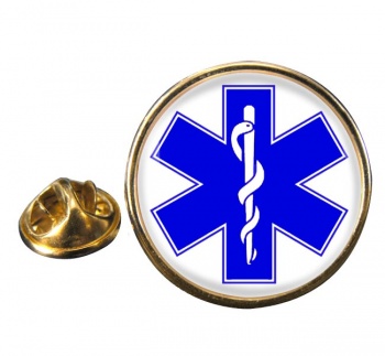 EMS Star of Life Round Pin Badge