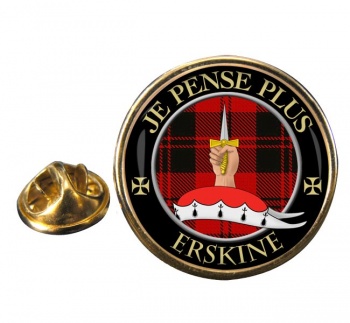 Erskine Scottish Clan Round Pin Badge