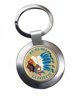 Escadron de Chasse 02-004 ''La Fayette'' (French Air Force) Chrome Key Ring