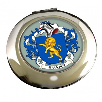 Evans Coat of Arms Chrome Mirror
