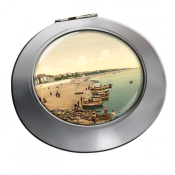 Exmouth Beach Devon Chrome Mirror
